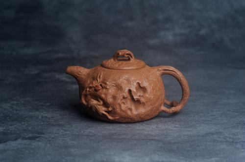 美壶定制老师紫砂壶 潜力股董静老师精品全手金猴献寿供春壶 老段泥