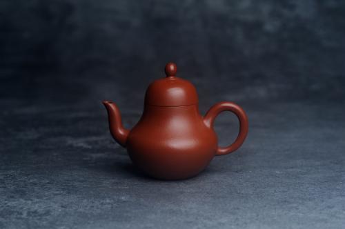 美壶定制老师紫砂壶 美壶特惠紫砂壶摹古孟臣款朱泥小思亭茶壶 工夫小品中式茶具100cc 原矿朱泥