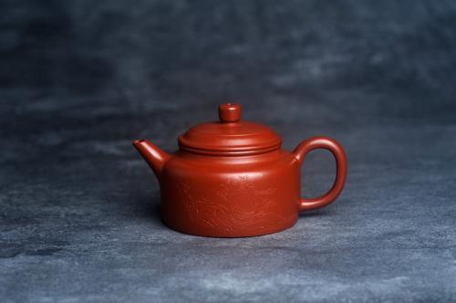 美壶定制老师紫砂壶 美壶特惠 优质小品朱泥德中 装饰人物 特文气 原矿朱泥
