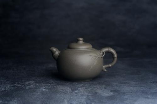 美壶定制紫砂壶 美壶特惠 精品老青段泥福竹紫砂壶 茶人醉爱 青段