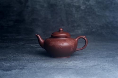 美壶定制紫砂壶 美壶特惠 老紫泥听松笑樱 茶人醉爱 原矿紫泥