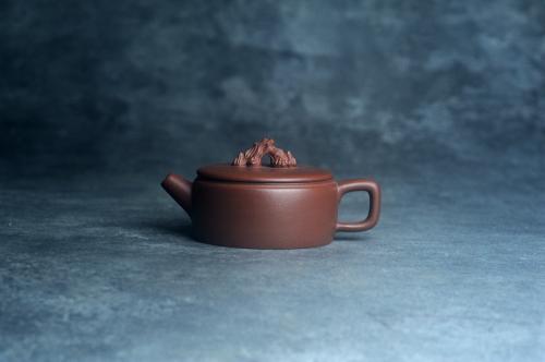 美壶定制老师紫砂壶 美壶特惠 手工手制紫砂壶特好底槽青假山汉瓦壶 底部刻老虎 栩栩如生 茶壶 茶具 单壶 原矿底槽清