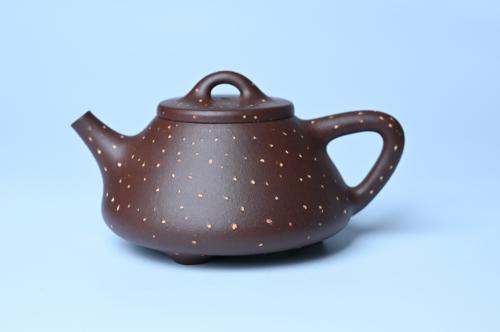 周小培紫砂壶 潜力股周小培 特好老紫泥铺砂全手工子冶石瓢 原矿紫泥