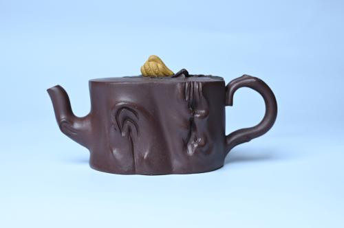 美壶定制老师紫砂壶 美壶特惠 精致老紫泥佛手壶 肌理生动 底部刻佛手祥云特文气 原矿紫泥