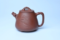 紫砂壶图片：美壶特惠 优质紫泥竹叶高石瓢壶 茶人醉爱 - 美壶网