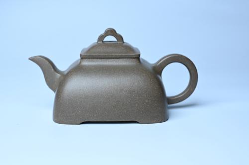 张海艳紫砂壶 实力派张海艳全手工蟹壳老青段泥精工弧菱壶 