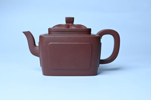 凌晨紫砂壶 美壶特惠 全手工优质紫红泥精致四方菱花壶 特文气 