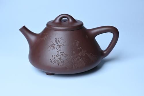周小培紫砂壶 潜力股周小培 特好全手工底槽清子冶石瓢 助工装饰 一片冰心在玉壶 特文气 原矿底槽清