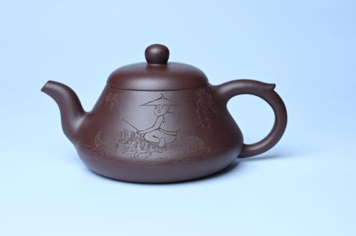 周小培紫砂壶 潜力股周小培老师全手工底槽青缘德壶（借问酒家何处有）牧童遥指杏花村 期待与您结缘 原矿底槽清