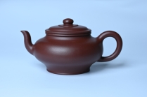 紫砂壶图片:油润黄龙山4号深井红皮龙 全手工摹顾景舟高虚扁 做工特好 - 美壶网