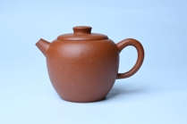 紫砂壶图片：美壶特惠 精品粗砂红泥巨轮壶 茶人醉爱 - 美壶网