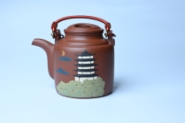 紫砂壶图片：美壶特惠 特好红皮龙精工洋桶壶 茶人醉爱 - 美壶网