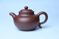 紫砂壶图片:潜力股周小培老师 4号井深井红皮龙 超精致全手工莲子茶壶 - 美壶网