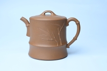 紫砂壶图片：美壶特惠 精工黄金段泥竹段 挺拔秀雅 茶人醉爱 - 美壶网