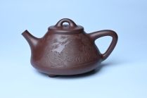紫砂壶图片:潜力股周小培 特好全手工底槽清子冶石瓢 此是诗仙坡老作 与君同试雨前茶 - 美壶网