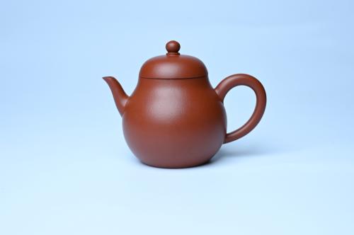 美壶定制紫砂壶 美壶特惠 油润大红袍朱泥 手中无梨式 何以言茗事 小品高梨形 大红袍