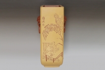 紫砂壶图片：芊筒（芭蕉人物图） - 美壶网