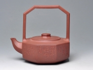 紫砂壶图片：钻石提梁 底槽青 560cc - 美壶网