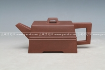 紫砂壶图片：双线长方壶 - 美壶网