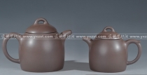 紫砂壶图片：秦权对壶 - 美壶网
