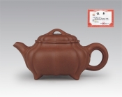 紫砂壶图片：椭圆菱花如意 - 美壶网