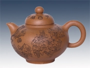 紫砂壶图片：童趣百子壶 - 美壶网