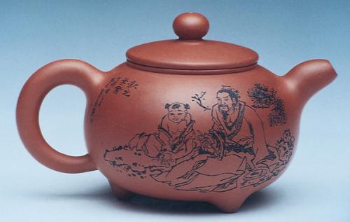 汪成友紫砂壶 三脚朴玉 