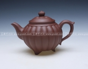 紫砂壶图片：三脚菱花 - 美壶网