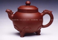 紫砂壶图片：三羊开泰宝鼎 - 美壶网