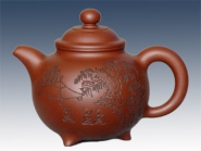 紫砂壶图片：三足掇球 - 美壶网