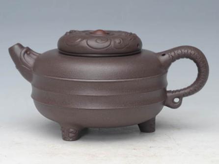 吴勤兰紫砂壶 双龙戏珠 