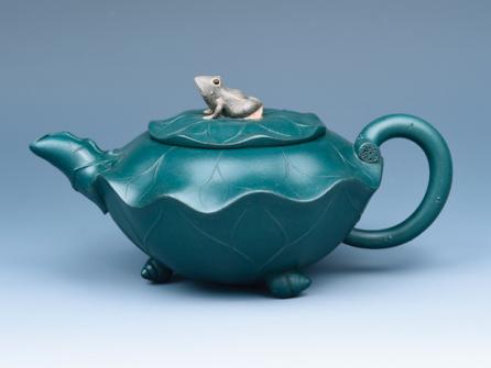 张丽妹紫砂壶 荷叶青蛙 