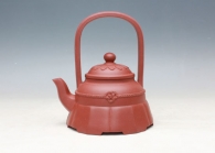 紫砂壶图片：裙花提梁 - 美壶网