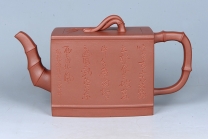 紫砂壶图片：一片竹（毛国强刻） - 美壶网