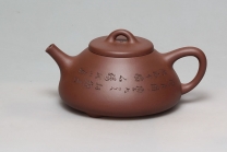 紫砂壶图片：石瓢 鲍志强刻 - 美壶网