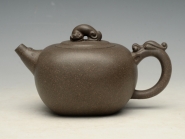 紫砂壶图片：神龙 泥料：青灰泥 250cc - 美壶网