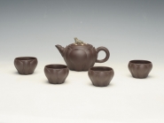 紫砂壶图片：青蛙莲子套壶   容量：180cc - 美壶网