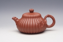 紫砂壶图片：菊花飘香壶 清水泥 750CC - 美壶网