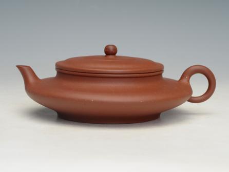 吴国芬紫砂壶 水扁 