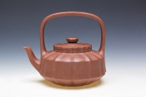 紫砂壶图片：菱花提梁 - 美壶网