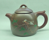 紫砂壶图片：情趣花鸟石（生坯） - 美壶网