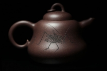 紫砂壶图片：芦壶特写（江苏省文联专职画家韩非书画） - 美壶网