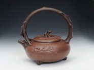 紫砂壶图片：银杏提梁 - 美壶网