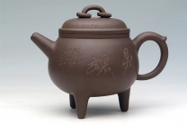 紫砂壶图片：串盖三足 - 美壶网