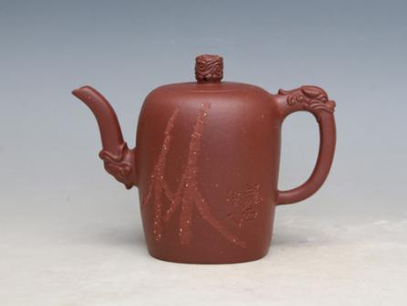 眭龙俊紫砂壶 龙凤呈祥（竹） 