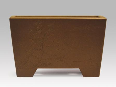 贺洪清紫砂壶 小长四方花盆 