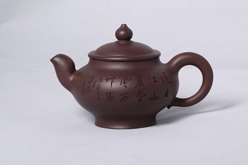 谭泉海紫砂壶 宫灯（谭泉海刻） 