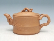 紫砂壶图片：竹段壶（全手工）（段泥） - 美壶网