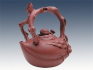 紫砂壶图片：圣桃提梁 - 美壶网