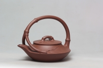 紫砂壶图片：竹节提梁 - 美壶网